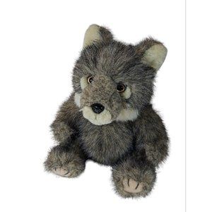 Steven Smith Gray White Wolf Plush Stuffed Animal Toy 6" National Wildlife